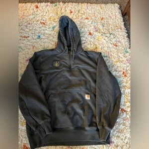 Roots Gray Hoodie with Yellow Embroidery native roots size Large